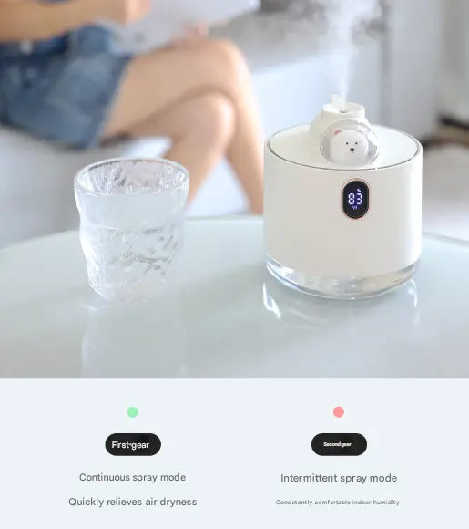 Green Adorable Space Capsule Humidifier - Portable USB Cool Mist Maker with LED Display & Ambient Night Light Wholesale Hub