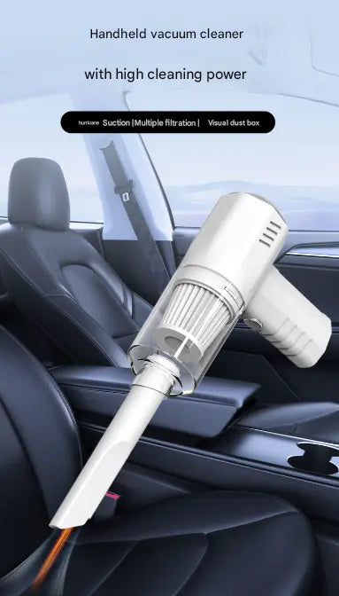 White 2-in-1 Cordless Handheld Vacuum and Air Blower - Portable & Lightweight Cleaner for Car, Home, and Pet Hair Wholesale Hub