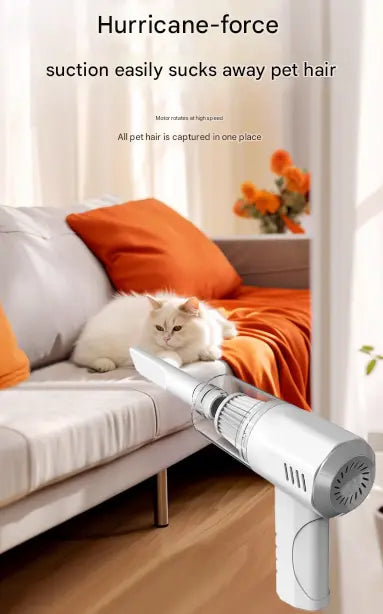 White 2-in-1 Cordless Handheld Vacuum and Air Blower - Portable & Lightweight Cleaner for Car, Home, and Pet Hair Wholesale Hub