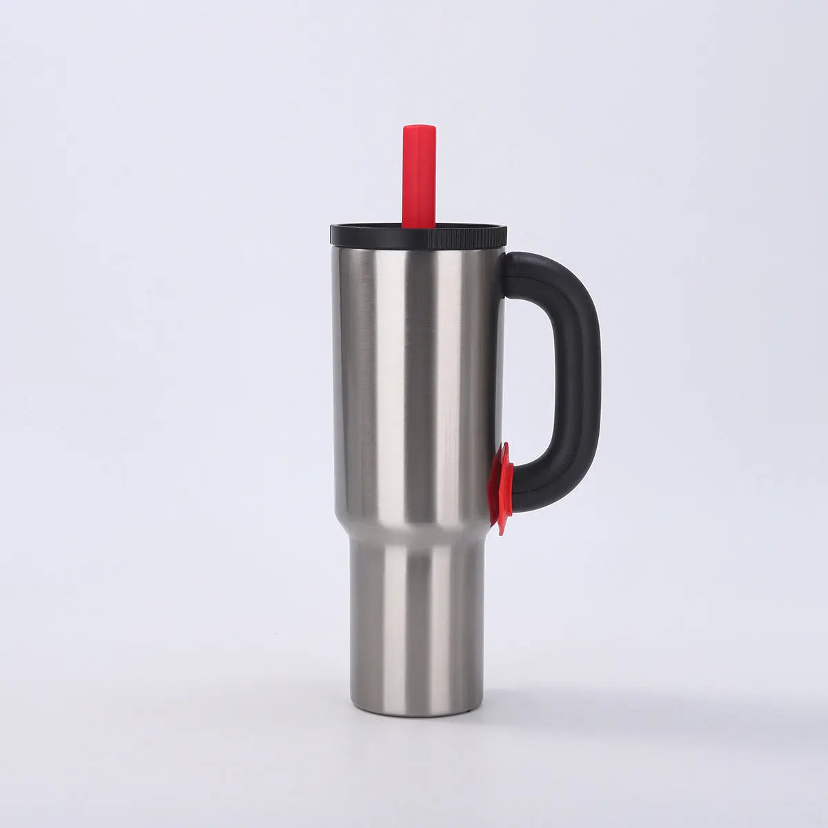 Natural Steel 40oz Macron Stainless Steel Insulated Tumbler with Handle and Straw - 14.8 x 10.5 x 28 cm Large Capacity Car-Friendly Travel Mug Wholesale Hub