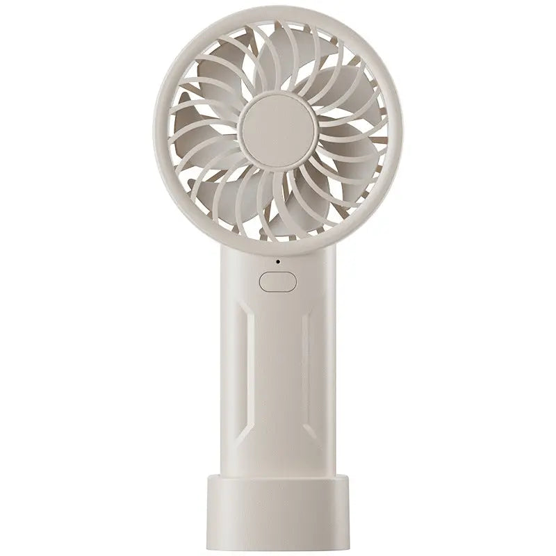 White Mini Portable USB Rechargeable Fan - Quiet Cooling for Desk or Travel Wholesale Hub