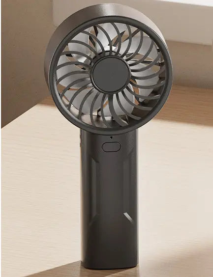 Black Mini Portable USB Rechargeable Fan - Quiet Cooling for Desk or Travel Wholesale Hub