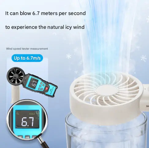 Black Mini Portable USB Rechargeable Fan - Quiet Cooling for Desk or Travel Wholesale Hub