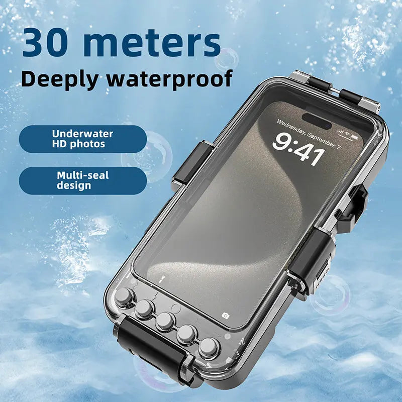 Universal 30m Bluetooth Diving Case for Apple & Samsung - Deep-Water Waterproof Phone Protector Wholesale Hub