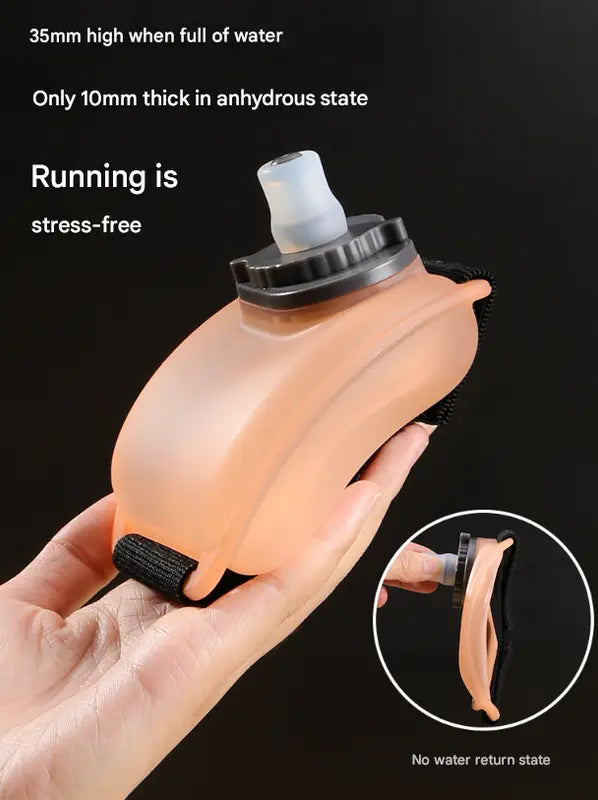 2-Pices Black Ergonomic Wearable Hydration Flask - Hands-Free Wrist Water Bottle for Running & Sports Wholesale Hub