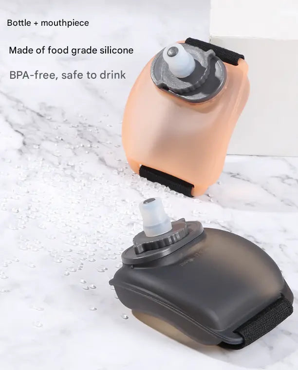 2-Pices Black Ergonomic Wearable Hydration Flask - Hands-Free Wrist Water Bottle for Running & Sports Wholesale Hub