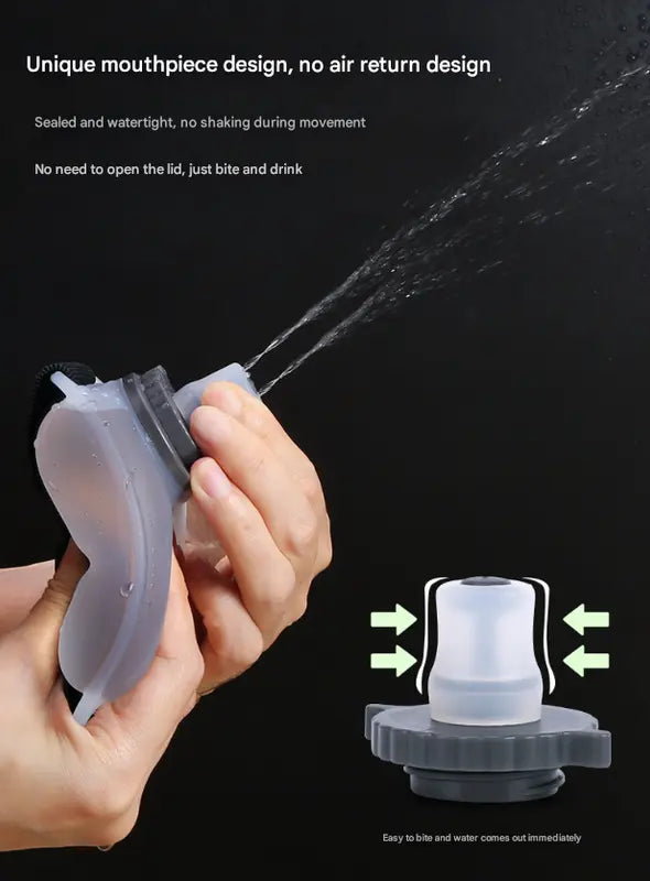 2-Pices Orange Ergonomic Wearable Hydration Flask - Hands-Free Wrist Water Bottle for Running & Sports Wholesale Hub