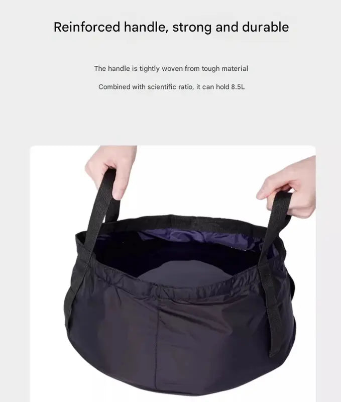 2PCS Rose Red 8.5L Portable Folding Water Basin - Collapsible Bucket with Carry Bag for Camping & Travel Wholesale Hub