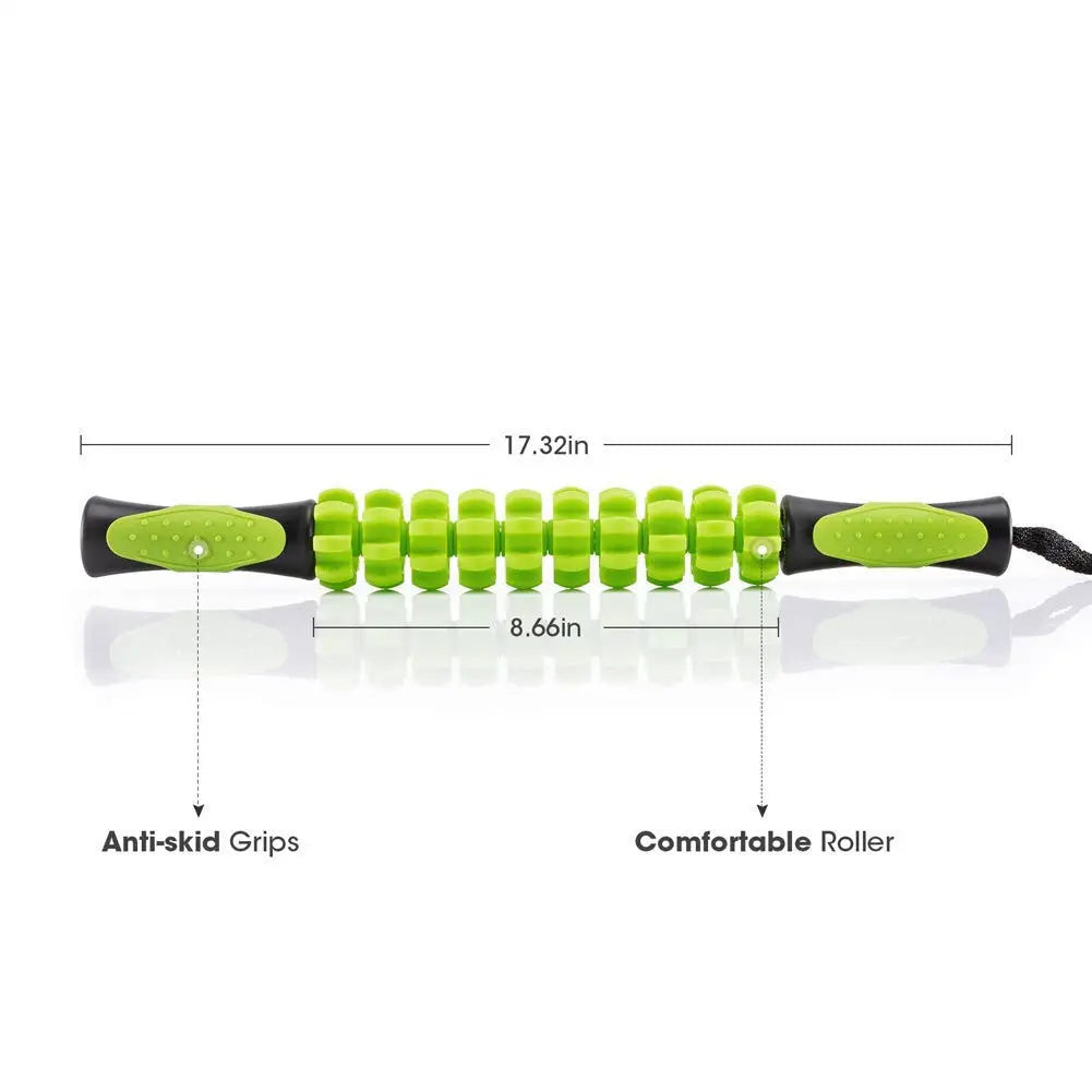 Yellow Deep Tissue Massage Roller Stick for Muscle Soreness & Recovery - Portable Fascia Release Tool Wholesale Hub