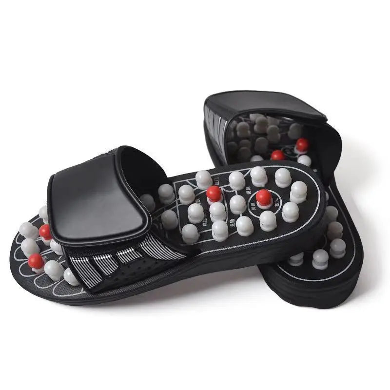 44-45 Therapeutic Reflexology Massage Slippers - Acupressure Foot Massager Sandals with Rotating Nodes for Pain Relief Wholesale Hub