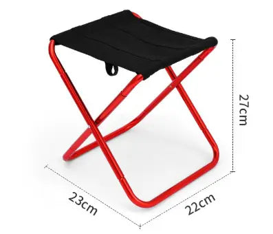 Small Red Ultralight Portable Folding Camping Stool - Compact Aluminum Chair for Hiking, Fishing & Outdoor Events Wholesale Hub