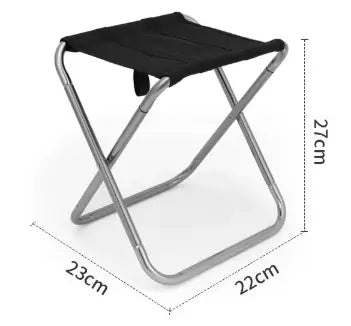 Small Grey Ultralight Portable Folding Camping Stool - Compact Aluminum Chair for Hiking, Fishing & Outdoor Events Wholesale Hub