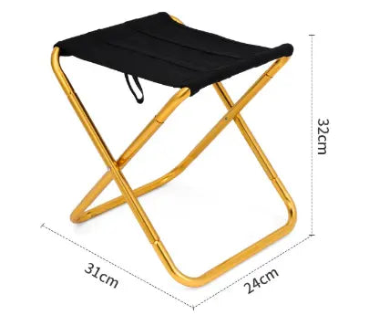Big Gold Ultralight Portable Folding Camping Stool - Compact Aluminum Chair for Hiking, Fishing & Outdoor Events Wholesale Hub