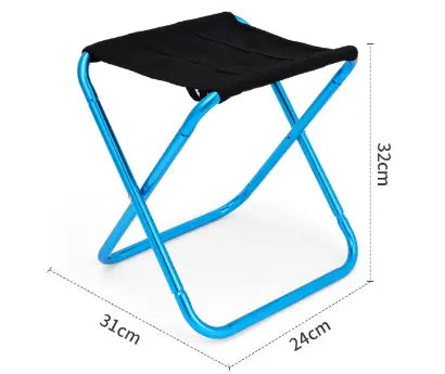 Big Blue Ultralight Portable Folding Camping Stool - Compact Aluminum Chair for Hiking, Fishing & Outdoor Events Wholesale Hub