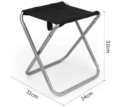 Big Grey Ultralight Portable Folding Camping Stool - Compact Aluminum Chair for Hiking, Fishing & Outdoor Events Wholesale Hub