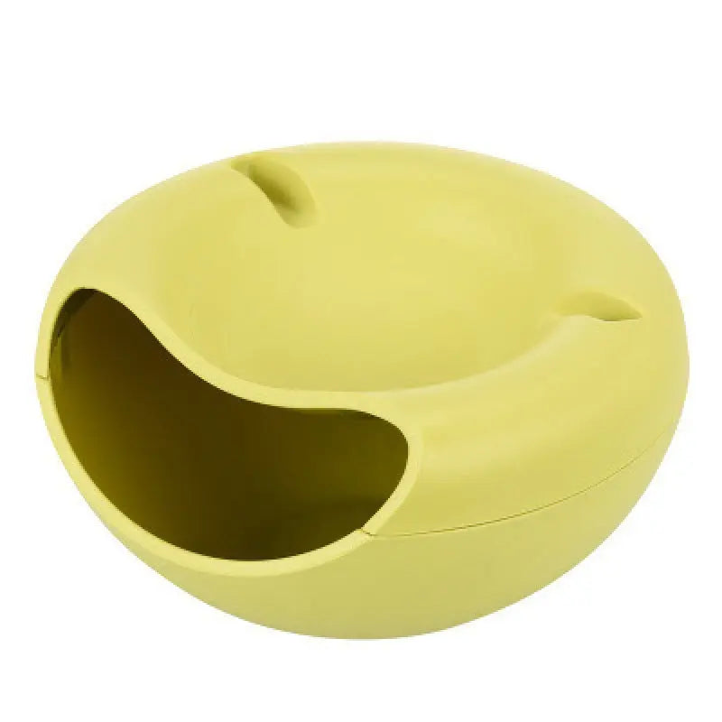 Green Creative Lazy Snack Bowl with Phone Holder - Dual-Layer Dish for Nuts & Seeds Wholesale Hub