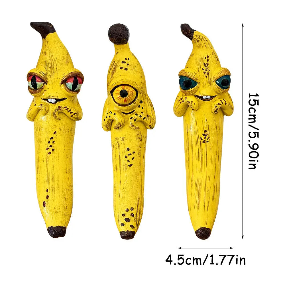 One-Eye Charming Magic Banana Resin Craft Ornament 3piece Wholesale Hub
