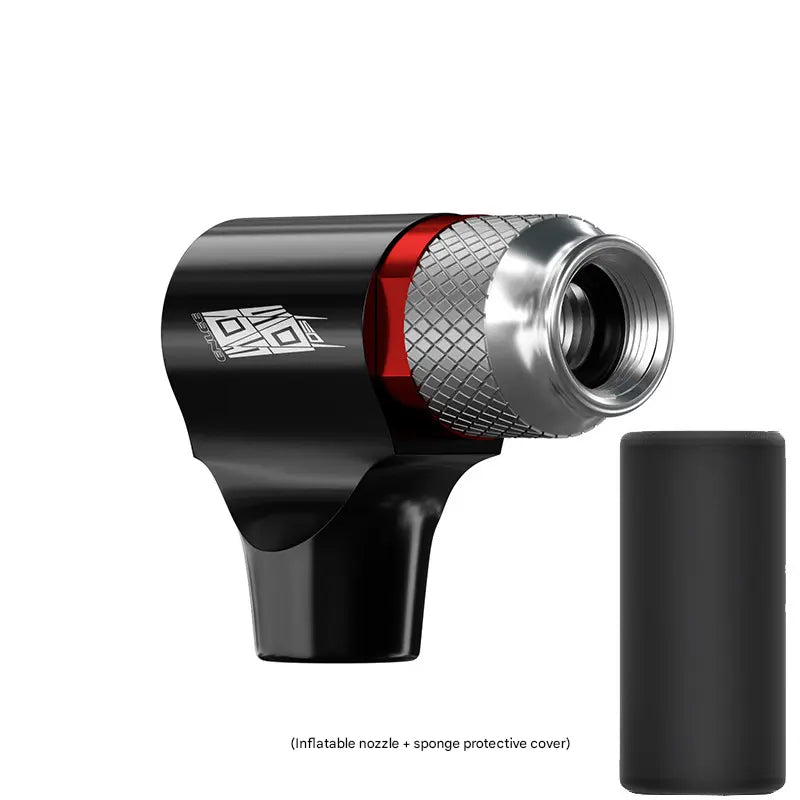 Black Portable CO2 Bike Tire Inflator with Nozzle - Quick Inflation for Road and Mountain Bikes Wholesale Hub