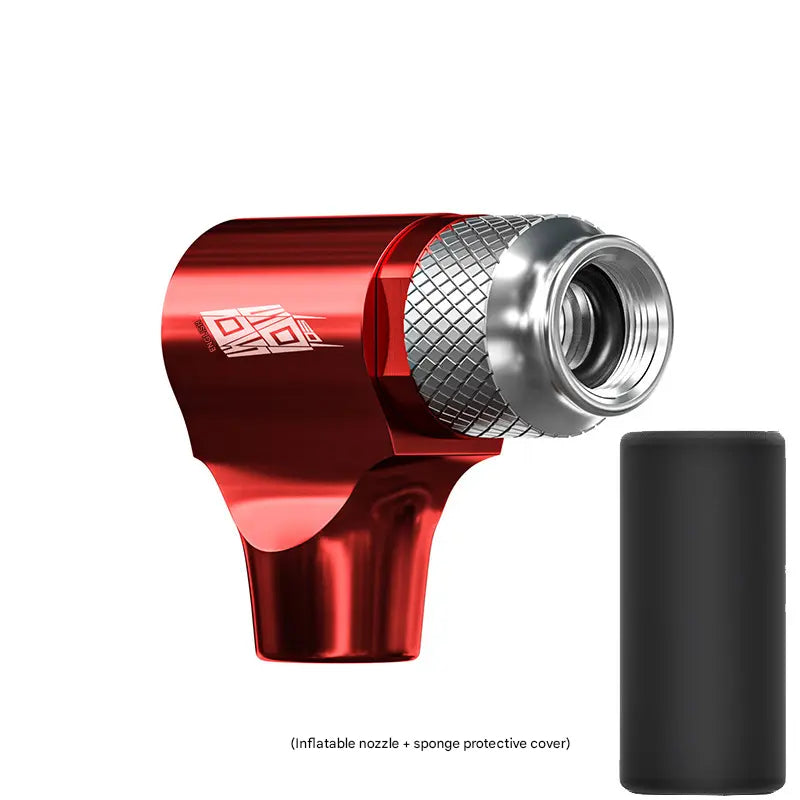 Red Portable CO2 Bike Tire Inflator with Nozzle - Quick Inflation for Road and Mountain Bikes Wholesale Hub