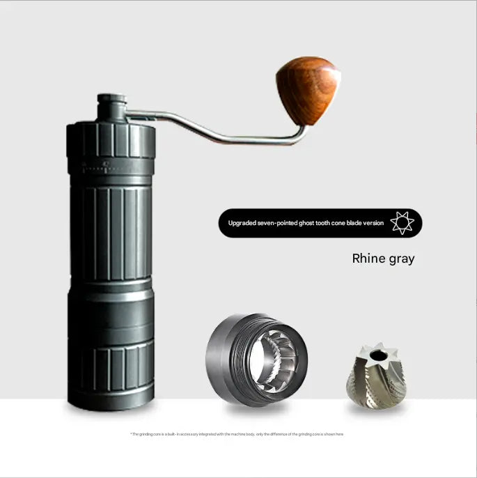 Grey Premium 7-Star Manual Coffee Grinder - Portable Bean Mil(R60pro) Wholesale Hub