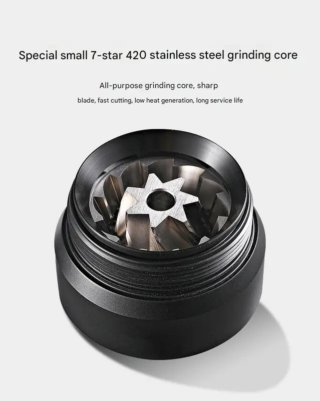 Grey Premium 7-Star Manual Coffee Grinder - Portable Bean Mil(R50pro) Wholesale Hub