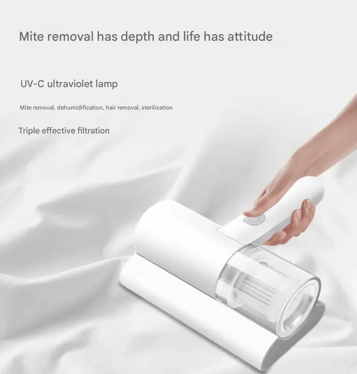 Cordless UV-C Dust Mite Vacuum - Lightweight Handheld Cleaner with HEPA Filtration for Mattresses, Sofas, and Upholstery(7.4V) Wholesale Hub