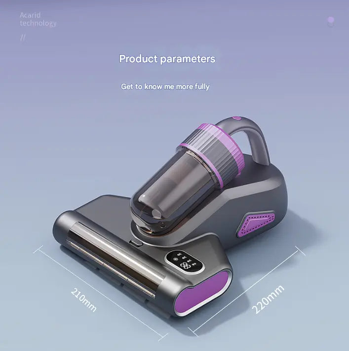 White Advanced Cordless UV-C Dust Mite Vacuum - Handheld Cleaner with Hot Air, Pulsating Pads & LED Display Wholesale Hub