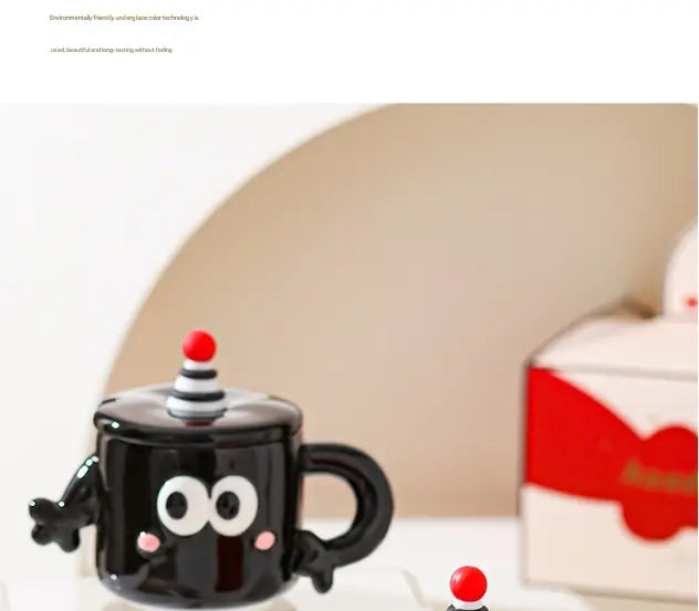 Black Quirky Ceramic Couples Mug Set - Fun and Unique Gift for Weddings and Special Occasions Wholesale Hub