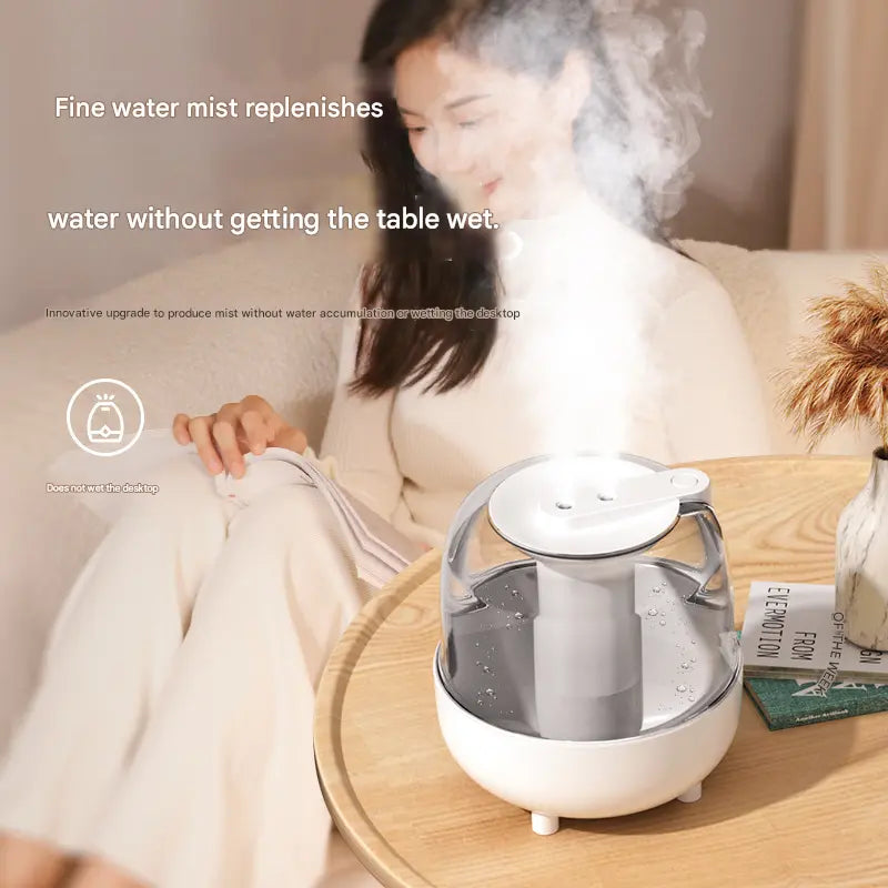 Green 3.5L Smart Cool Mist Humidifier with Dual Nozzle & Digital Display - Ultra-Quiet Air Purifier for Bedroom and Office Wholesale Hub