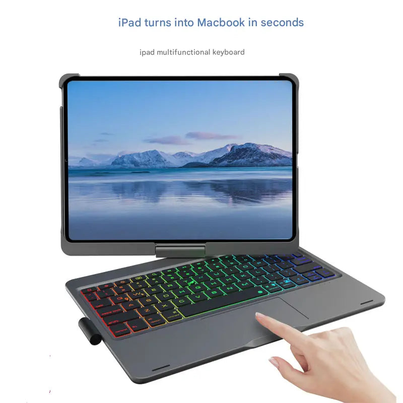 Black Magic Keyboard Case for ipad Air6/Air7 11-inch, Bluetooth Keyboard with RGB Backlight & Precision Trackpad Wholesale Hub