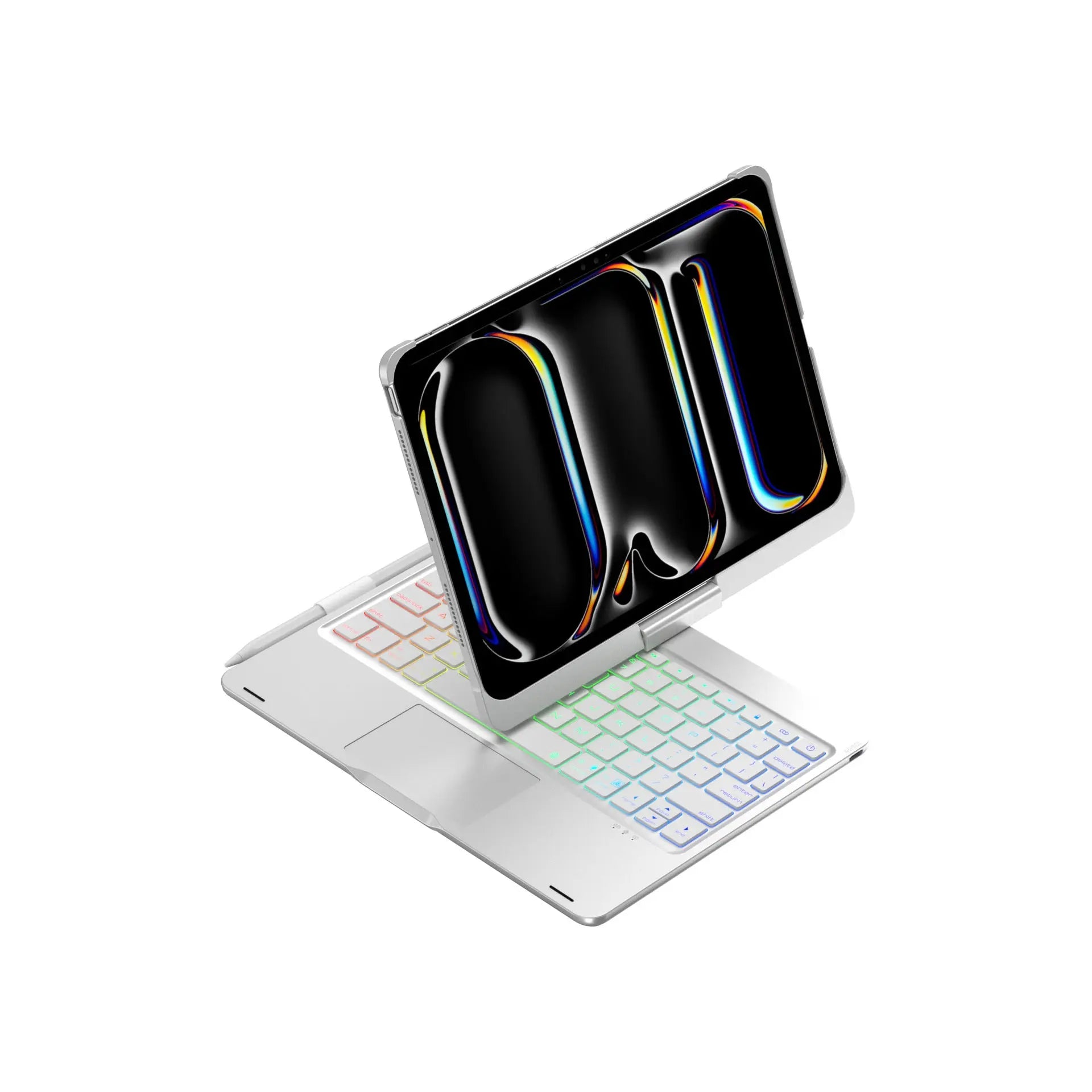 Black Magic Keyboard Case for ipad Air6/Air7 11-inch, Bluetooth Keyboard with RGB Backlight & Precision Trackpad Wholesale Hub