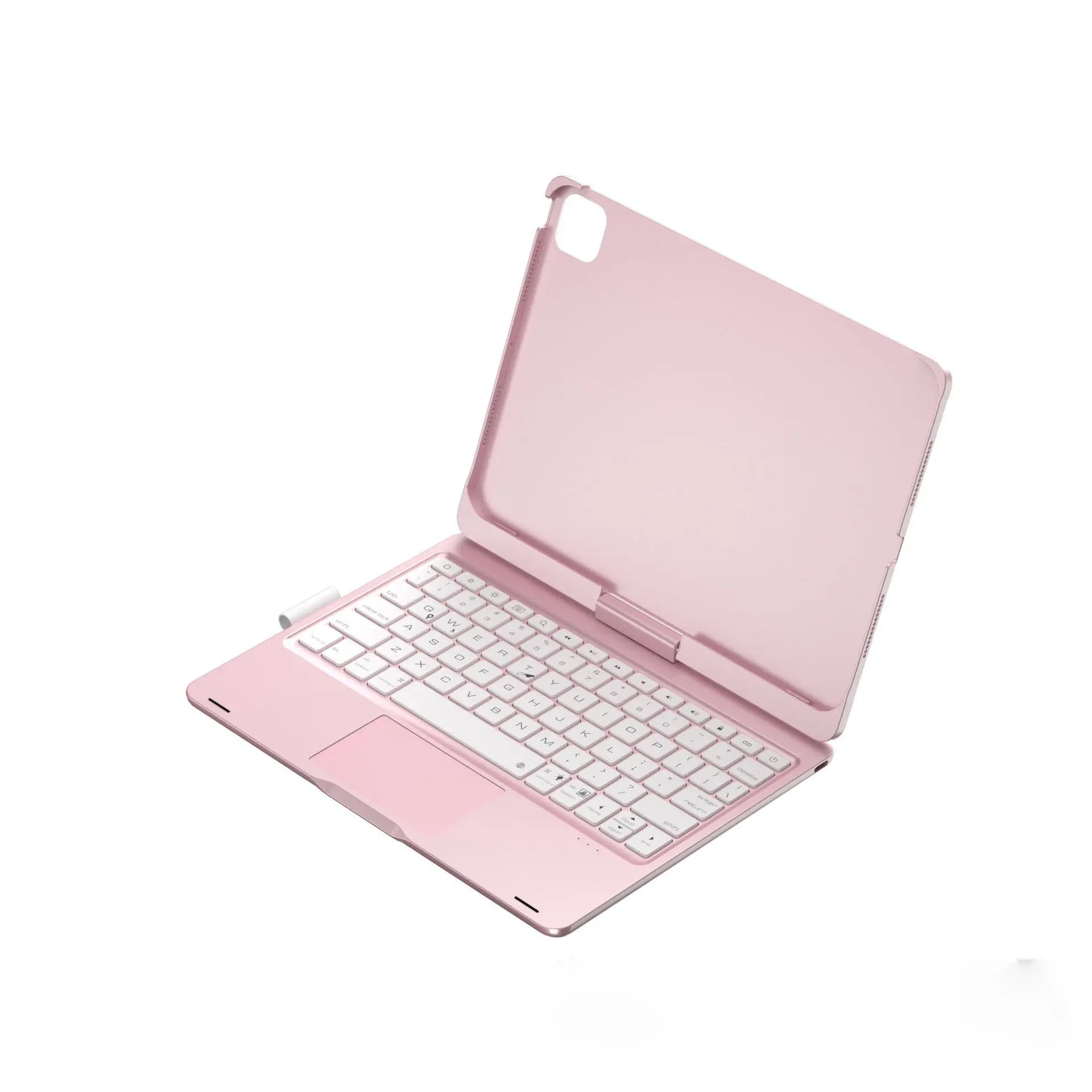 Rose gold Magic Keyboard Case for ipad Air6/Air7 11-inch, Bluetooth Keyboard with RGB Backlight & Precision Trackpad Wholesale Hub