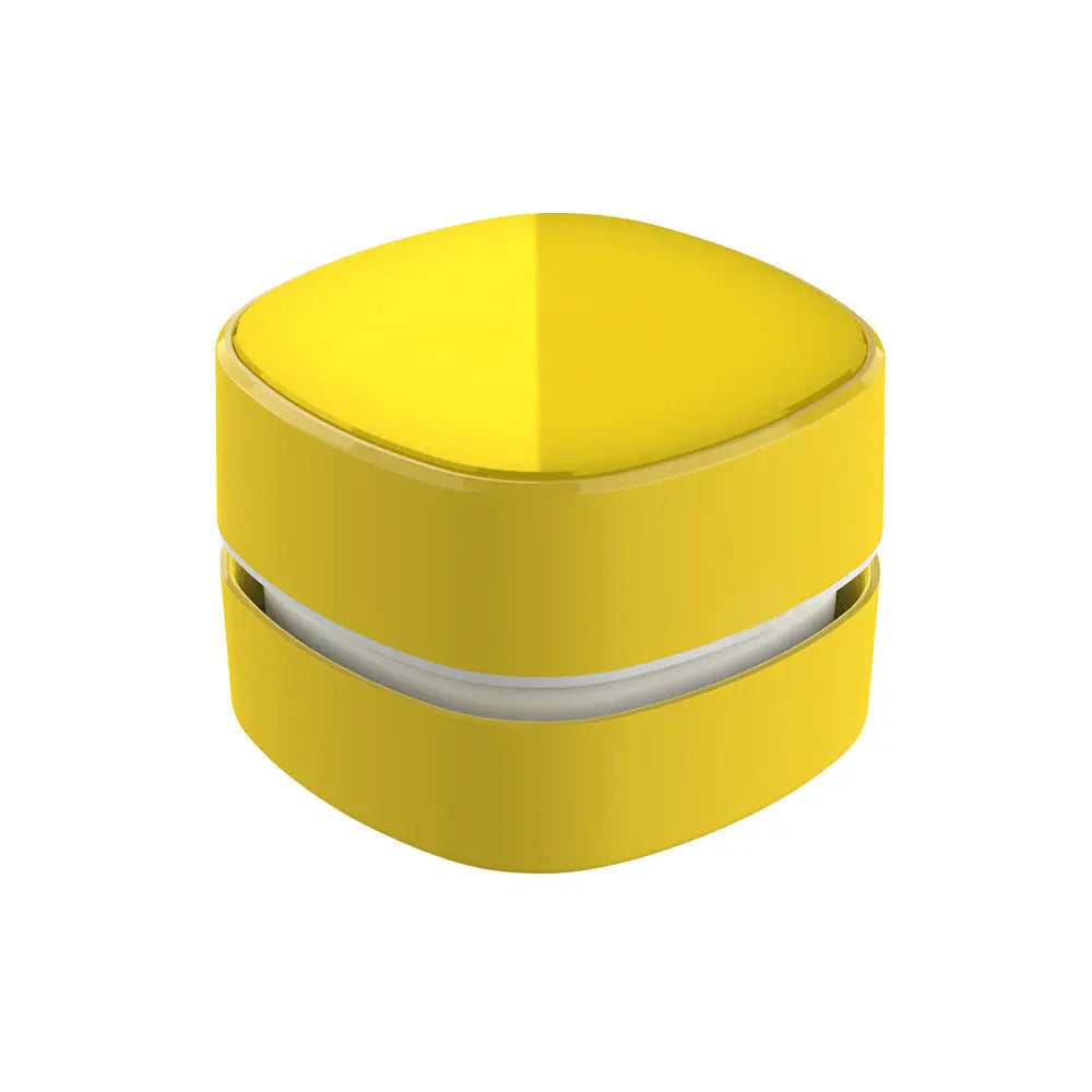Yellow Rechargeable Cordless Mini Desktop Vacuum - Portable Handheld Cleaner for Desk, Keyboard, Crumb & Dust Wholesale Hub