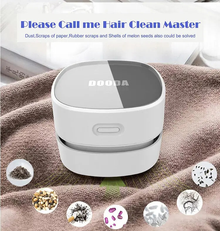 Yellow Rechargeable Cordless Mini Desktop Vacuum - Portable Handheld Cleaner for Desk, Keyboard, Crumb & Dust Wholesale Hub