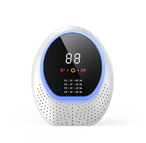 White Rechargeable Ozone & UV-C Air Purifier with Remote - Portable Odor Eliminator for Home, Pets & Closets Wholesale Hub