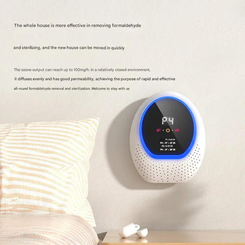 Black Rechargeable Ozone & UV-C Air Purifier with Remote - Portable Odor Eliminator for Home, Pets & Closets Wholesale Hub