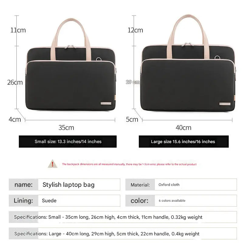 Beige Chic Padded Laptop Bag for 15.6-Inch Notebooks - Versatile Shoulder Briefcase with Trolley Strap Wholesale Hub