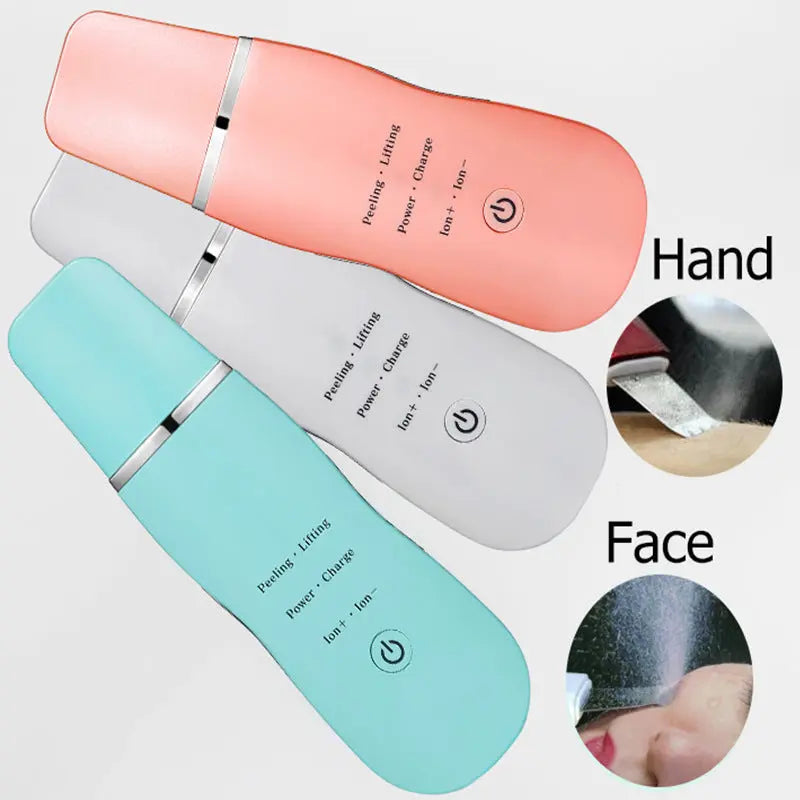 Ultrasonic Skin Scrubber - Deep Cleansing, Peeling, Lifting & Ion Infusion Facial Spatula(purple) Wholesale Hub