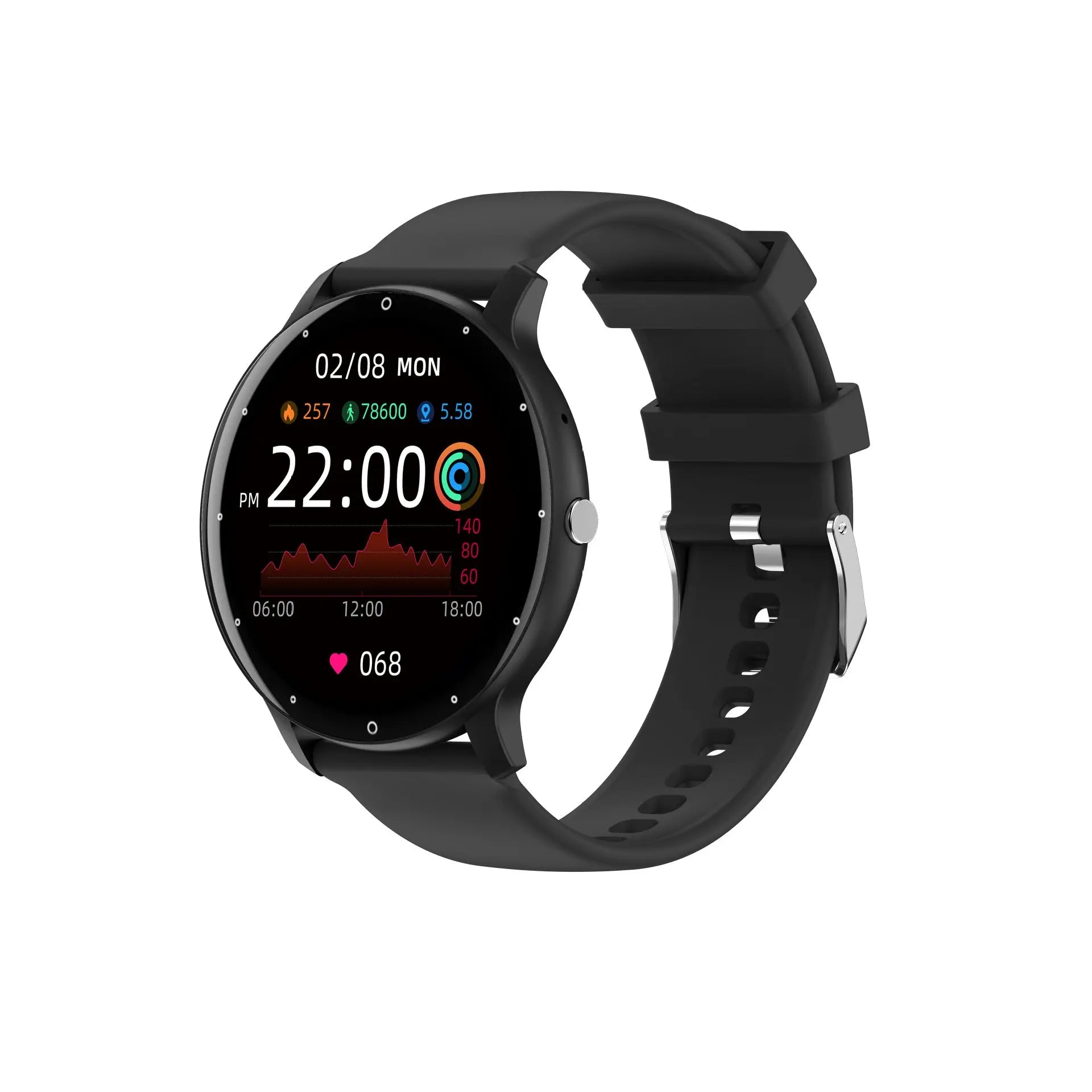 Feature-Rich Smartwatch: 1.28 HD Display Bluetooth Calling Extensive Sports Tracking (black)" Wholesale Hub