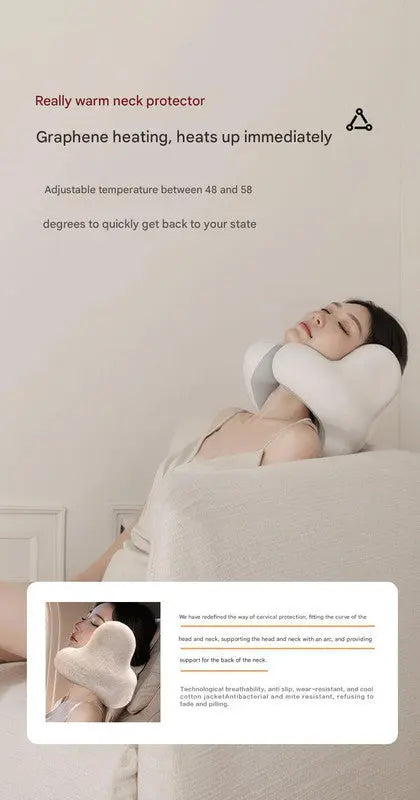 Smart Neck Pillow with Dual Noise Reduction, HIFI Bluetooth Music & Graphene Heating - Sleep Elf" Travel Pillow(black)" Wholesale Hub