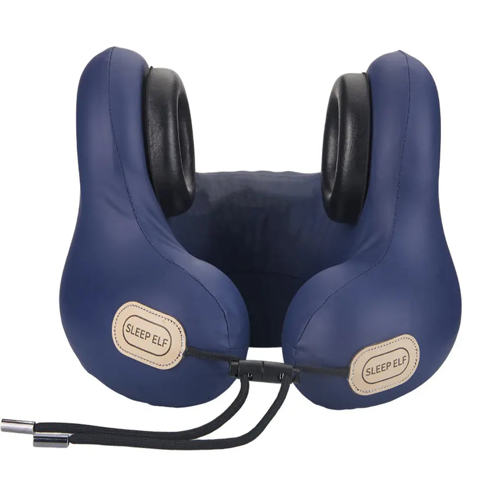 Smart Neck Pillow with Dual Noise Reduction, HIFI Bluetooth Music & Graphene Heating - Sleep Elf" Travel Pillow(Navy blue)" Wholesale Hub