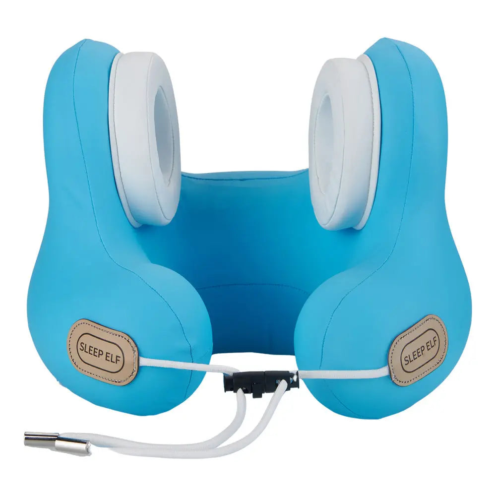 Smart Neck Pillow with Dual Noise Reduction, HIFI Bluetooth Music & Graphene Heating - Sleep Elf" Travel Pillow(Sky blue)" Wholesale Hub