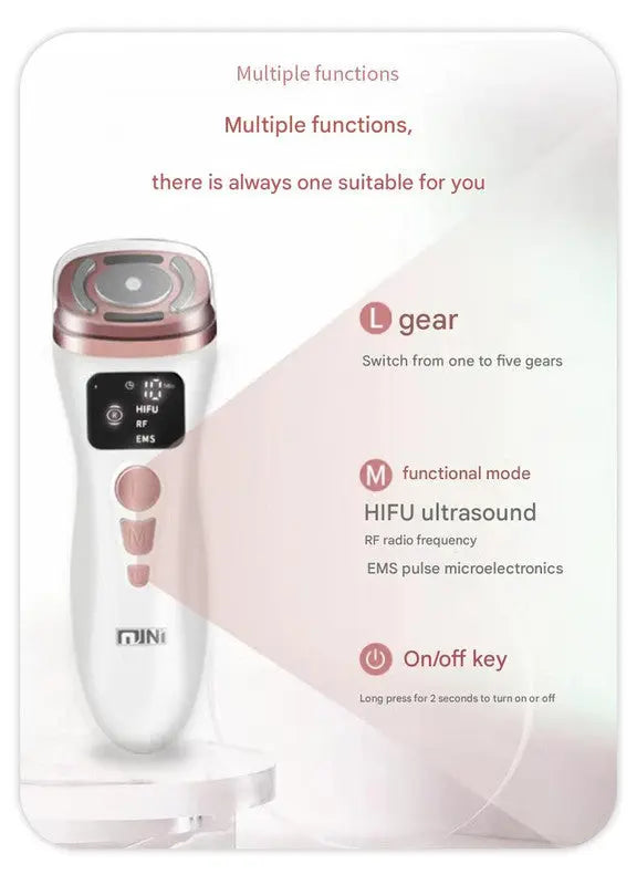 3-in-1 Facial Firming & Anti-Wrinkle Device with HIFU, RF & EMS Technology(White) Wholesale Hub