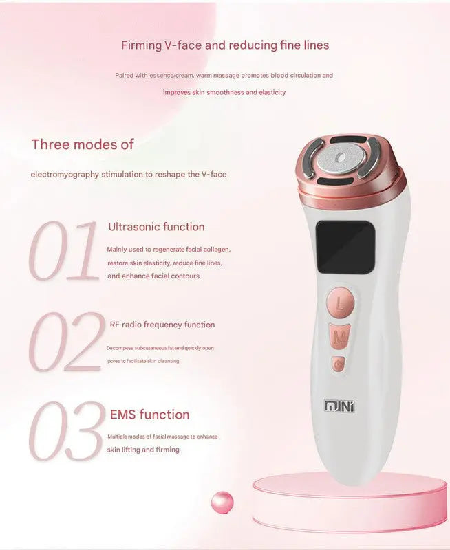 3-in-1 Facial Firming & Anti-Wrinkle Device with HIFU, RF & EMS Technology(White) Wholesale Hub