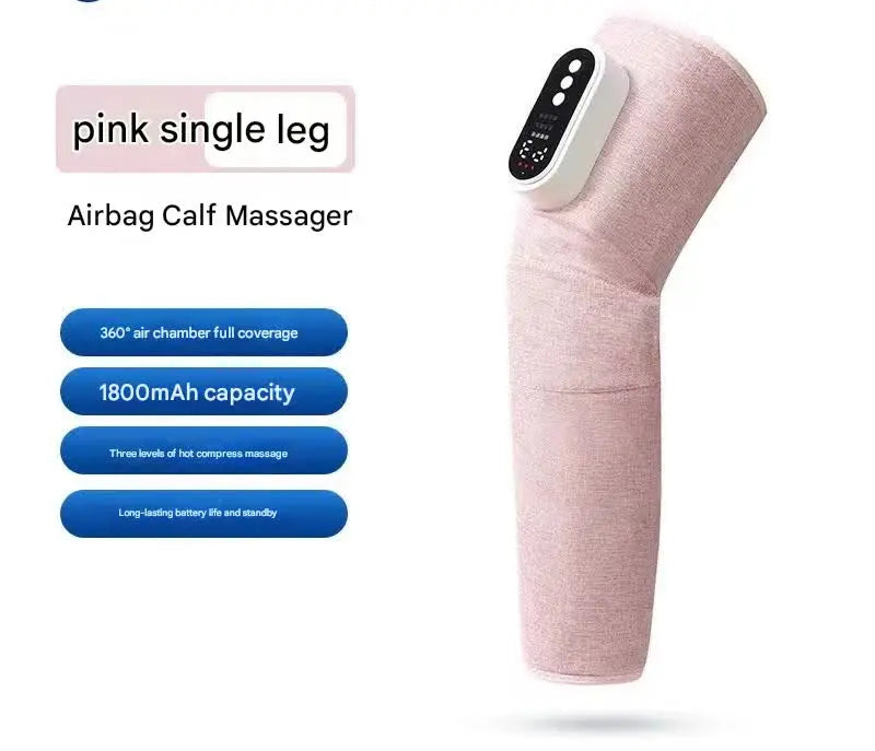 Rechargeable Air Compression Leg Massager with Heat Therapy for Knee & Calf Relief(pink-Single) Wholesale Hub
