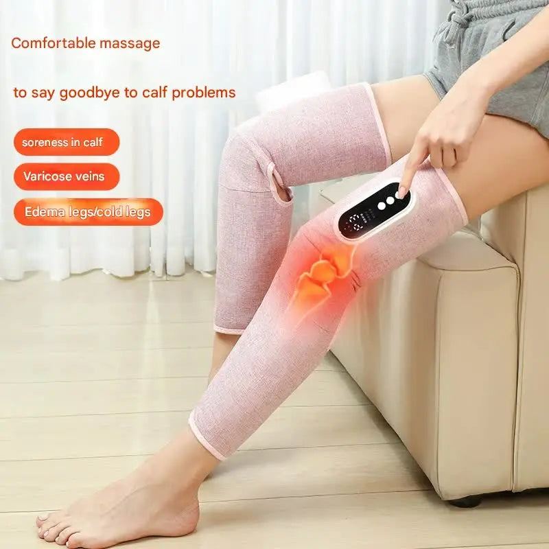 Rechargeable Air Compression Leg Massager with Heat Therapy for Knee & Calf Relief(grey-Single) Wholesale Hub