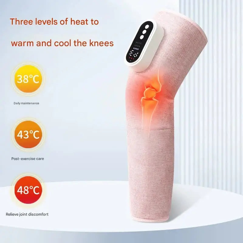 Rechargeable Air Compression Leg Massager with Heat Therapy for Knee & Calf Relief(grey-Single) Wholesale Hub