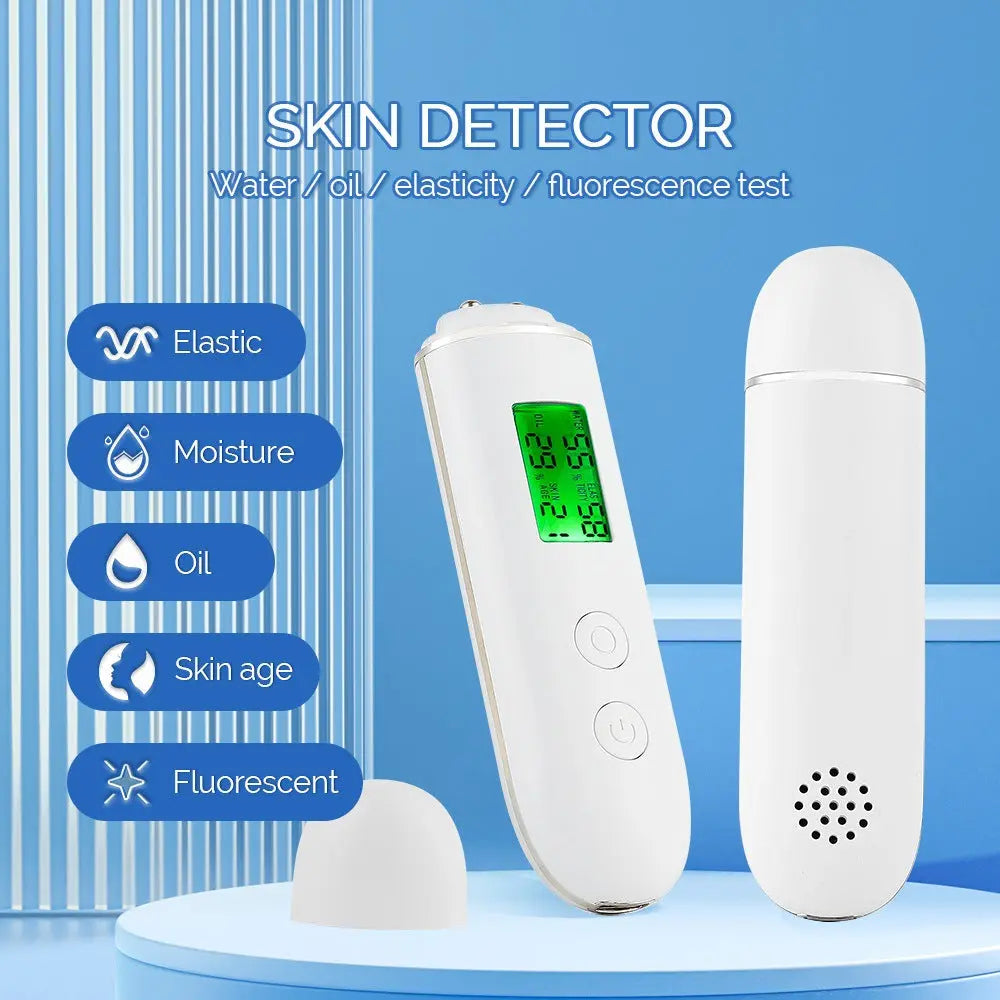 Smart Skin Analyzer with Multi-Function Detection - Measures Hydration, Oil, Elasticity, Skin Age & Fluorescent Agent Test(White) Wholesale Hub