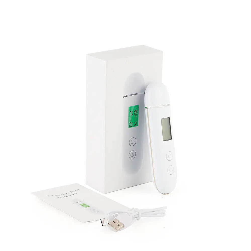 Smart Skin Analyzer with Multi-Function Detection - Measures Hydration, Oil, Elasticity, Skin Age & Fluorescent Agent Test(White) Wholesale Hub