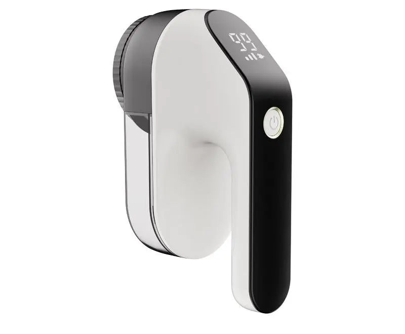 Rechargeable Electric Fabric Shaver - Powerful Lint Remover with Dual-Ring Blades & Ergonomic Design(black and white) Wholesale Hub